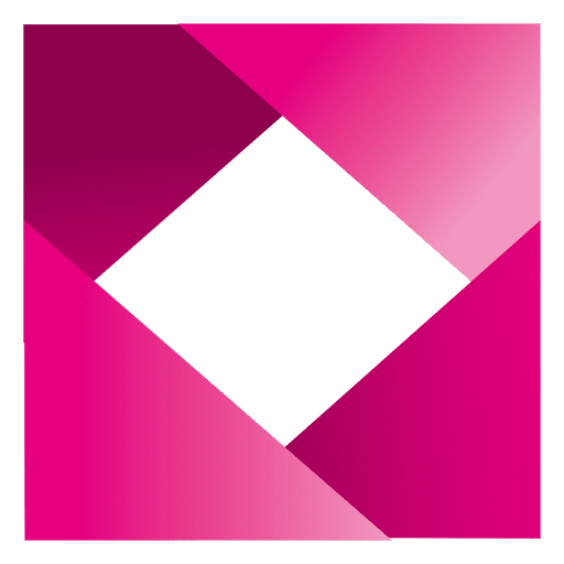 Logotipo quadrado de diamante Majenta Desenho PNG