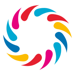 Mehrfarbiges wirbelt Kreislogo PNG-Design
