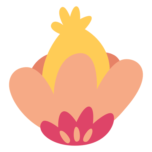 Pink yellow flower illustration PNG Design