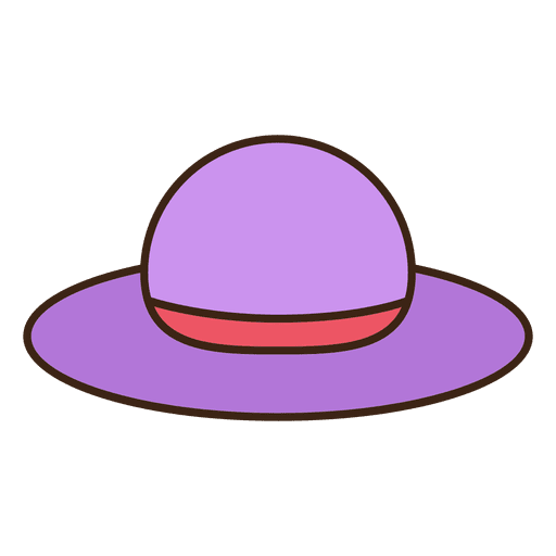 Ropa de sombrero morado Diseño PNG