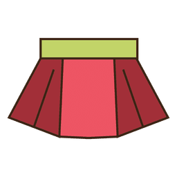 Roupa de saia vermelha Desenho PNG