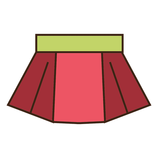 Red skirt clothing PNG Design