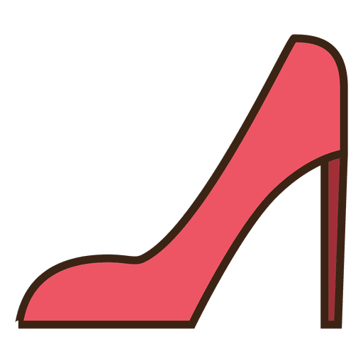 Red stroke shoes PNG Design