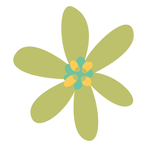 Ilustración de doodle de flor simple Diseño PNG
