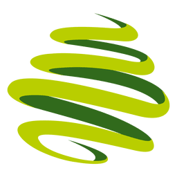 Logotipo de redemoinhos verdes giratórios Transparent PNG