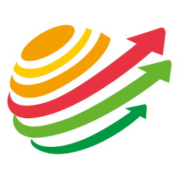 Spinning mehrfarbige Pfeile Logo PNG-Design