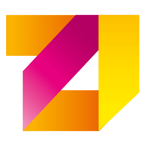 Logotipo colorido em listra quadrada