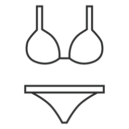 Ropa interior de bikini de trazo Transparent PNG