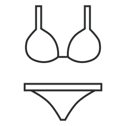 Roupa íntima de biquíni Stroke Desenho PNG