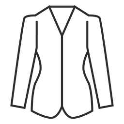 Ícone de roupas de blazer Stroke Desenho PNG