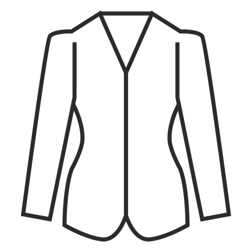 Ícone de roupas de blazer Stroke Desenho PNG