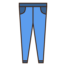 Stroke blue jean clothing PNG Design