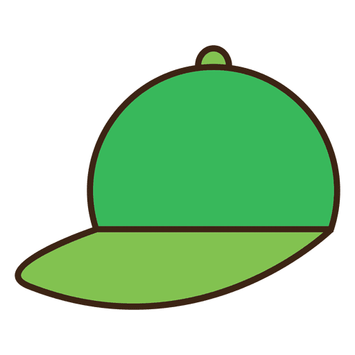 Sombrero verde trazo Diseño PNG
