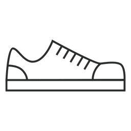 Stroke shoes sneakers PNG Design