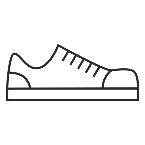 Stroke Schuhe Turnschuhe PNG-Design