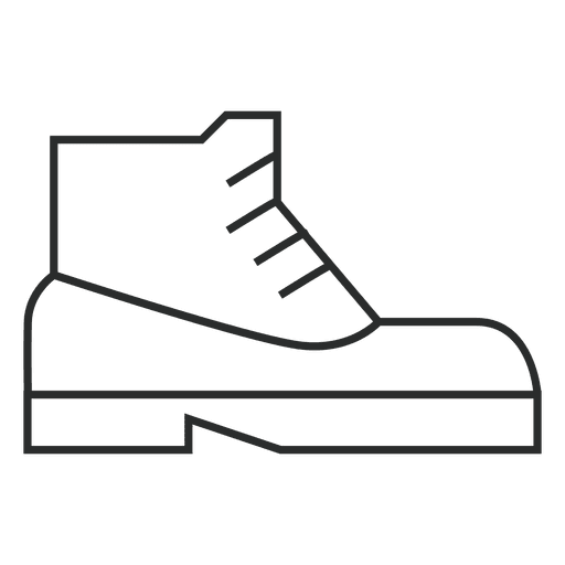 Stroke Schuhe Turnschuhe linear PNG-Design