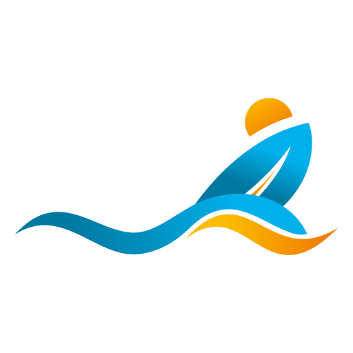 Logotipo de praia de surf de onda Desenho PNG