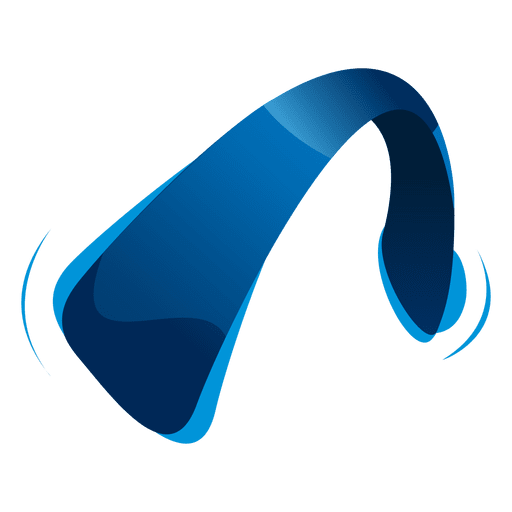 Blue headphone entertainment icon PNG Design