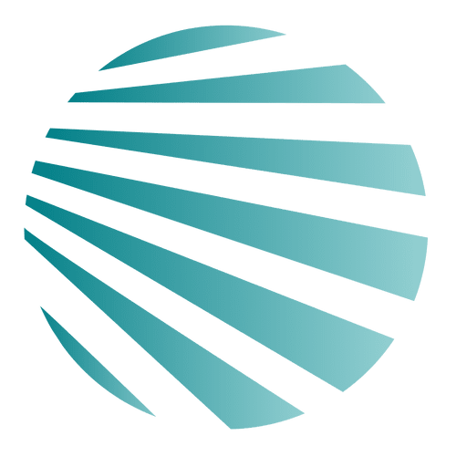 Icono de globo de rayas azules Diseño PNG