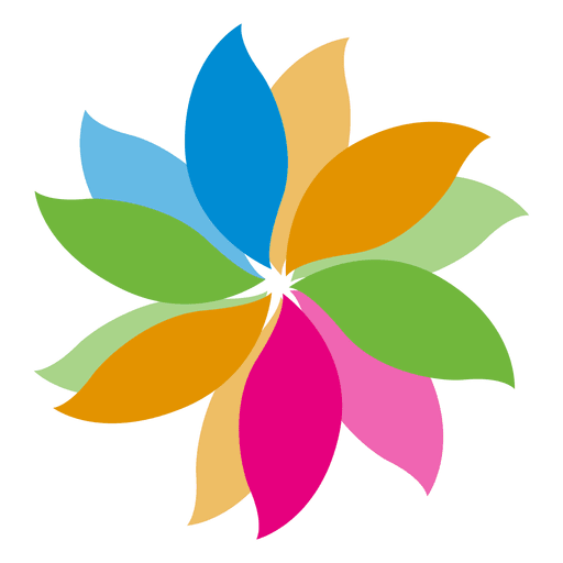 Download Colorful floral leaf icon - Transparent PNG & SVG vector file