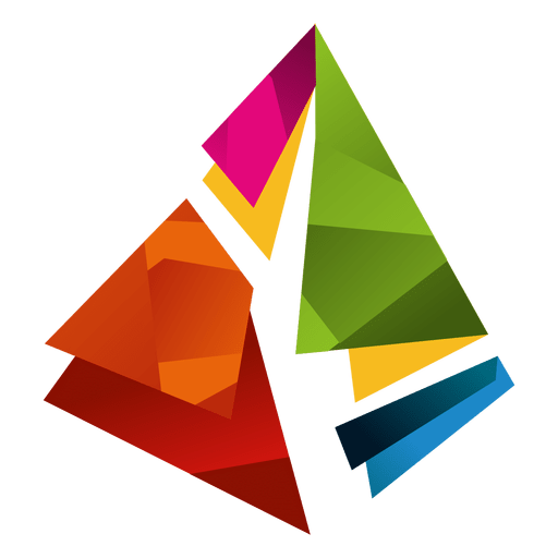 Colorful prism triangles isotype PNG Design