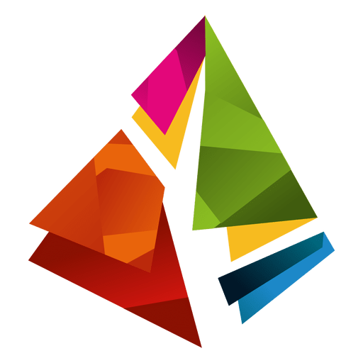 Isotipo de triângulos de prisma colorido Baixar PNG/SVG Transparente