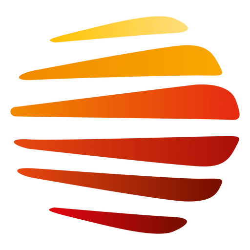 Icono de órbita de rayas de colores Diseño PNG
