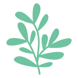 Ilustração do doodle de folhas verdes Desenho PNG