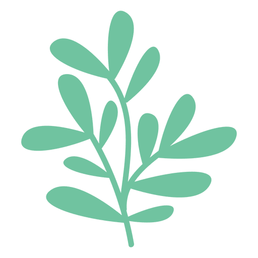 Green leaves doodle illustration