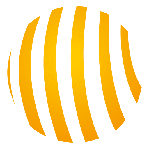Orange spiral orbit icon PNG Design