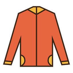 Ropa suéter naranja con capucha Diseño PNG