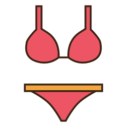 Calcinha de biquíni rosa traço Desenho PNG