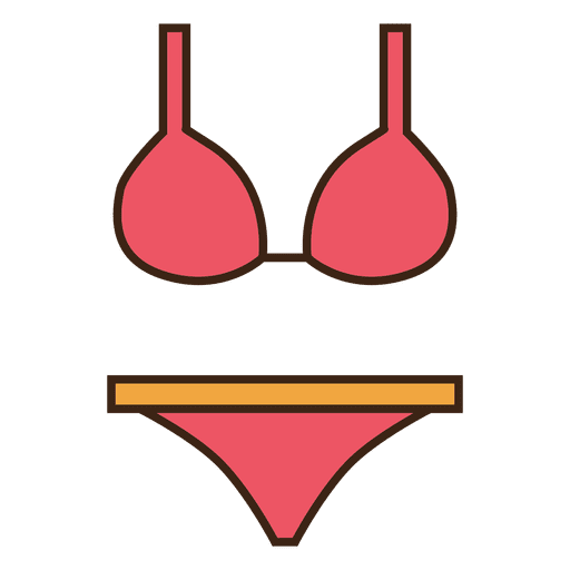 Pink stroke bikini underwear PNG Design