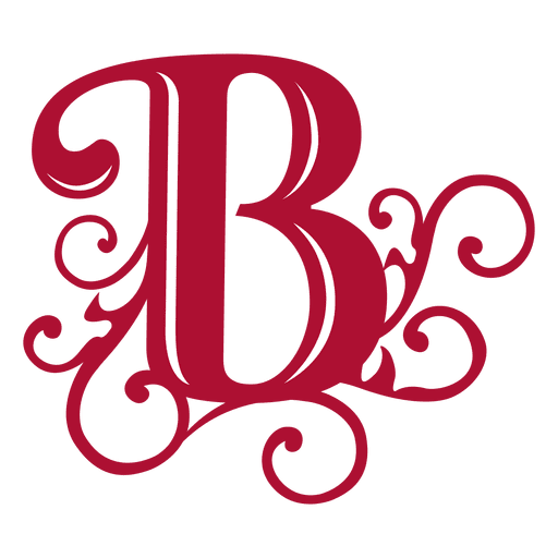 B letter swirls isotype