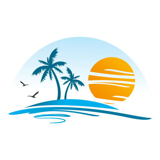 Logotipo de paisagem de ilha de praia Baixar PNG SVG 