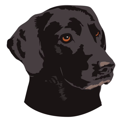 Black dog animal logo
