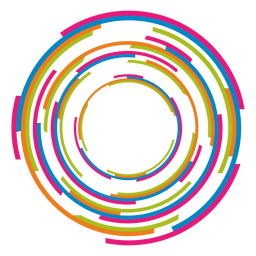 Buntes Ringlogo PNG-Design