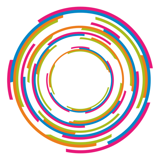 Colorful rings logo PNG Design