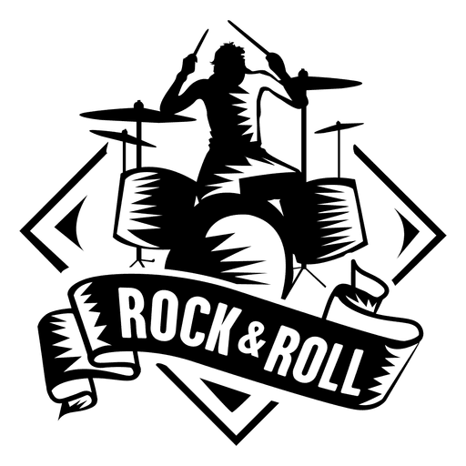 Logo musical del baterista