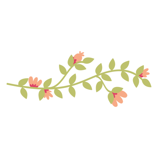 Blumenblätter kritzeln Illustration PNG-Design