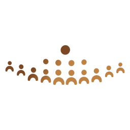 Logo musical de siluetas de personas Diseño PNG