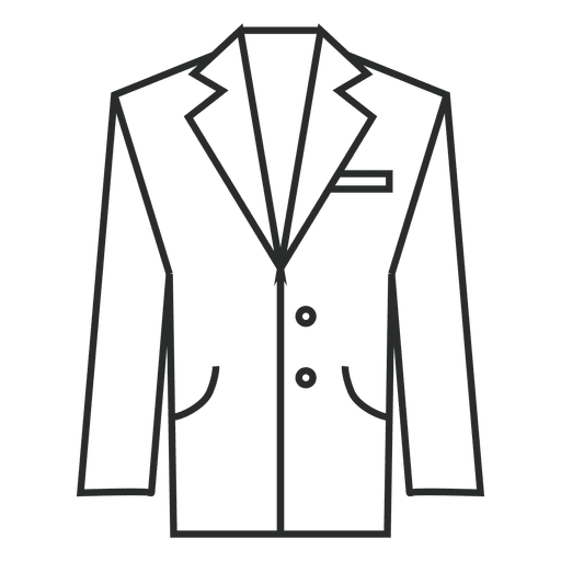 Suit clothing stroke PNG Design