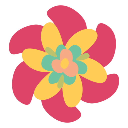 Twist Blumenillustration PNG-Design