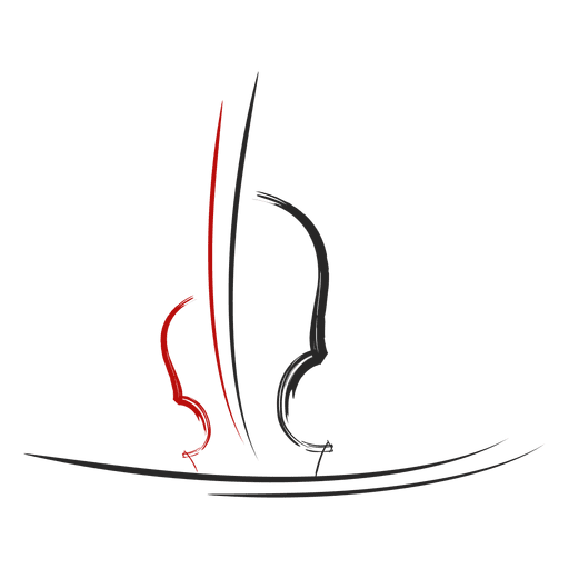 Logo musical de violin Diseño PNG
