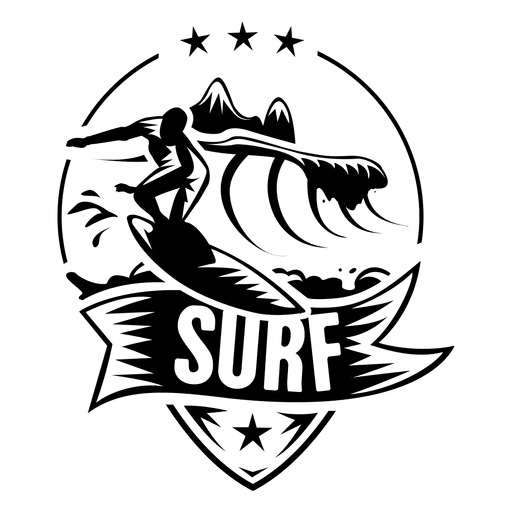 Logotipo de surf Wave Desenho PNG