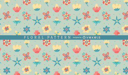 Fundo com padrão floral em tons suaves