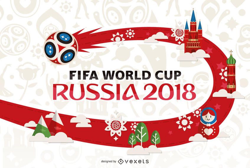 Projeto do poster do campeonato do mundo 2018 de Rússia Projeto do poster do campeonato do mundo 2018 de Rússia