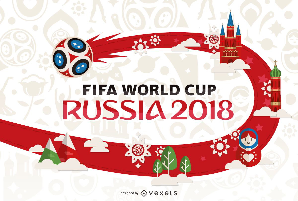 Dise?o de carteles de la Copa del Mundo Rusia 2018