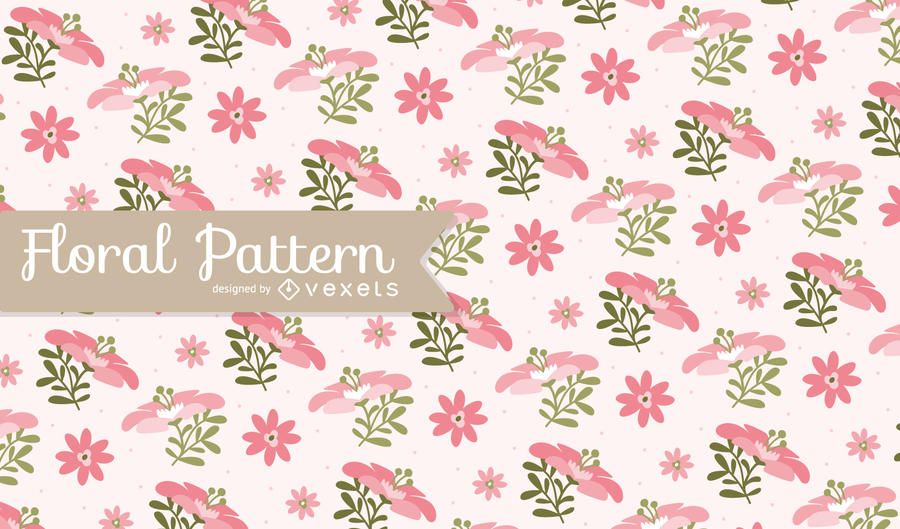 Pink floral pattern background Pink floral pattern background