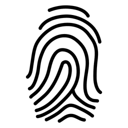 Impressão digital minimalista Desenho PNG